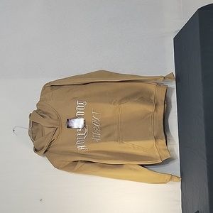 Hollywood Hideout embroidered tan hoodie